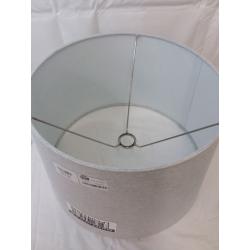 Large Linen Mod Drum Lampshade Gray