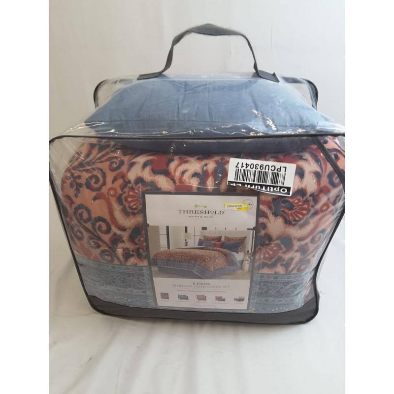 Queen 8pc Monson Comforter Set Rose/Blue - Threshold