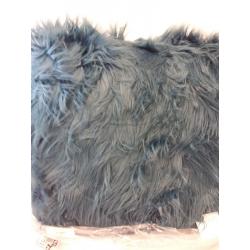 26x26 Oversized Keller Faux Mongolian Micromink Square Throw Pillow Deep Teal