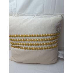 20x20 Oversize Wanda Yarn Stitched Woven Cotton Square Throw Pillow Yellow - Decor Therapy