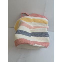 Multi Stripe Coiled Rope Storage Bin - Pillowfort