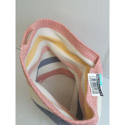 Multi Stripe Coiled Rope Storage Bin - Pillowfort