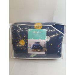 Twin Space Cotton Comforter Set Navy - Pillowfort