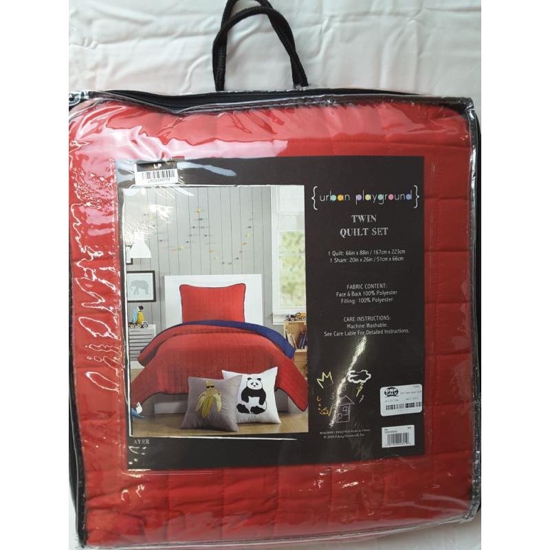 2Pc Twin Ayer Quilt Set Red - Urban Playground