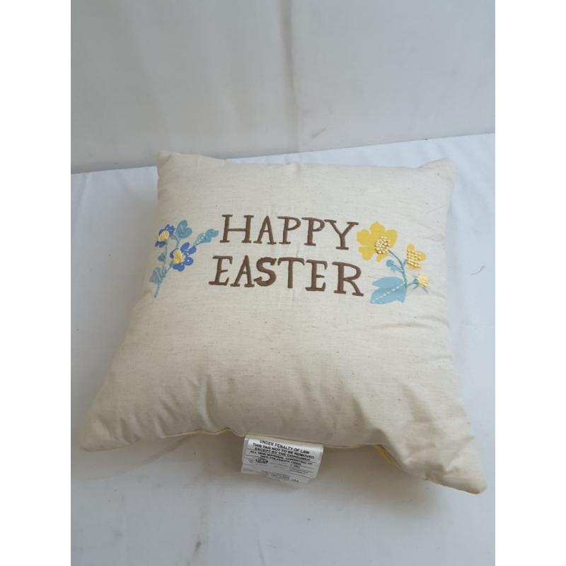 'Happy Easter' Square Throw Pillow Neutral - Threshold