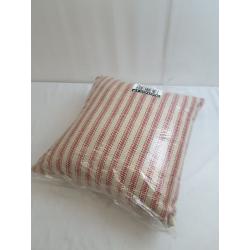 20x20 Oversize Ticking Striped Square Throw Pillow Red - Rizzy Home