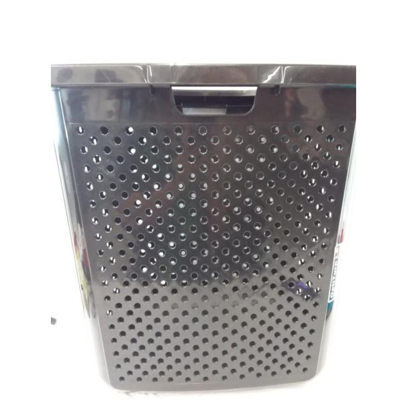 2.5 XL Bushel Lidded Hamper Black - Room Essentials™