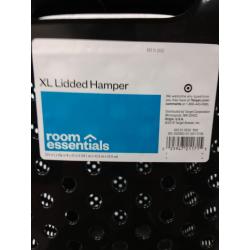 2.5 XL Bushel Lidded Hamper Black - Room Essentials™
