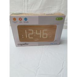 Extra Large Display Digital Alarm Clock White/Pine - Capello