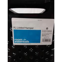 2.5 XL Bushel Lidded Hamper Black - Room Essentials™