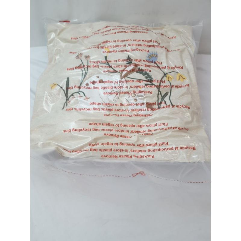 Threshold Throw Pillow 18X18 Rabbit Bunny Mom Baby Floral Flowers