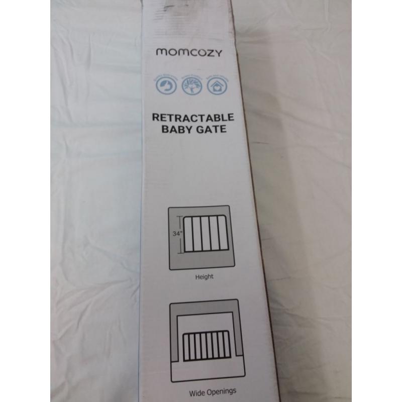 Momcozy Retractable Baby Gate- Black
