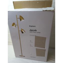 Brightech Jacob 3 Light Tree Floor Lamp Pole with LED Lights, Brass