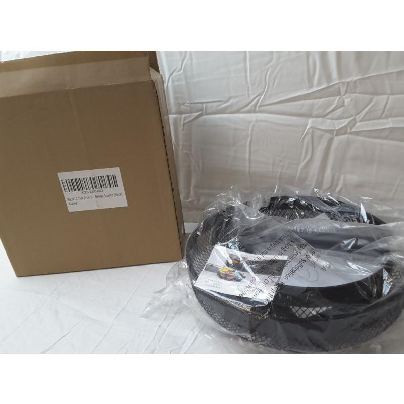 Iberg 2 Tier Fruit Basket Black