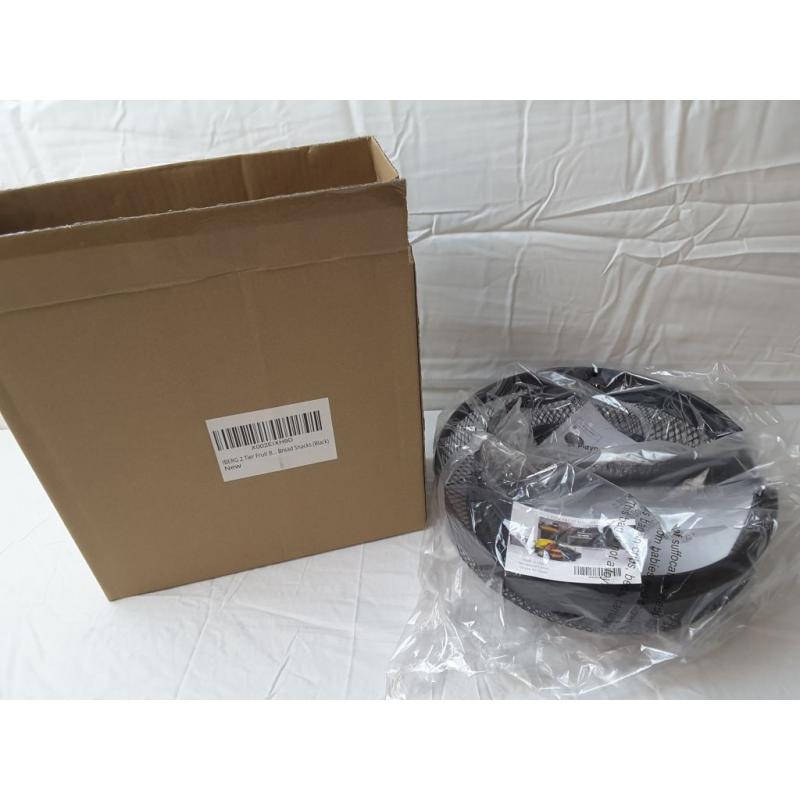Iberg 2 Tier Fruit Basket Black