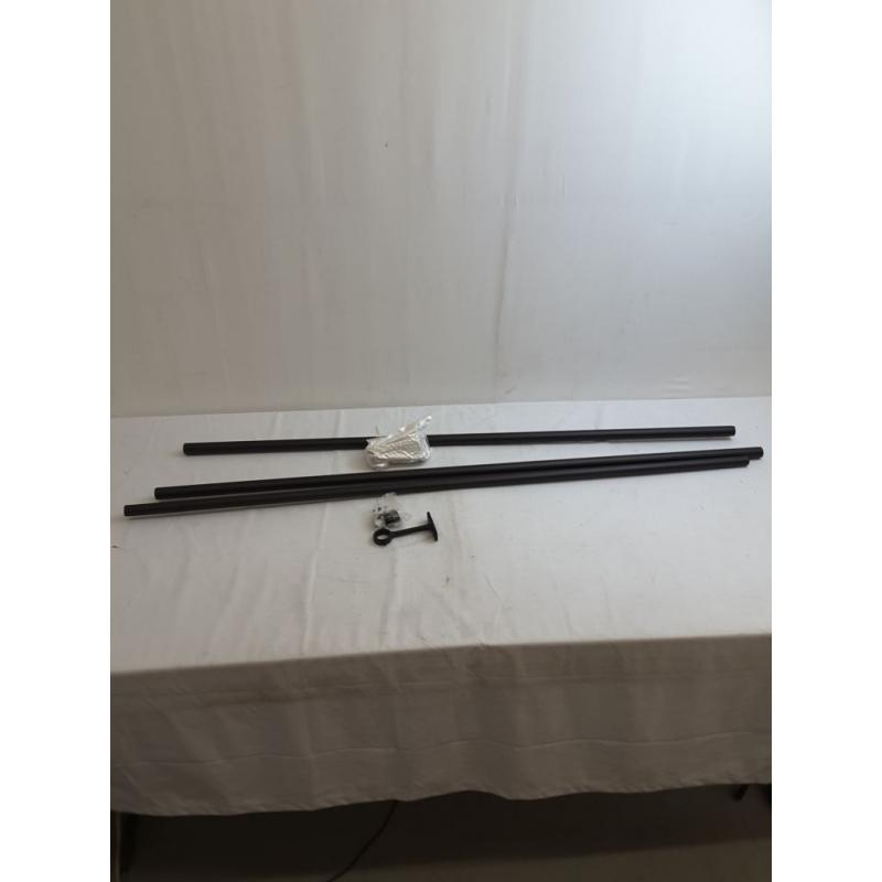 Industrial Curtain Rod , Matte Black