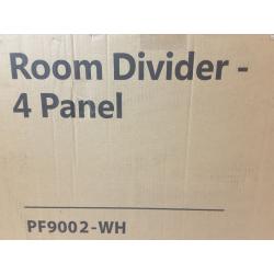 Room Divider 4 Panel White