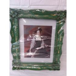 11x14 Antique Picture Frame Green Distresssed