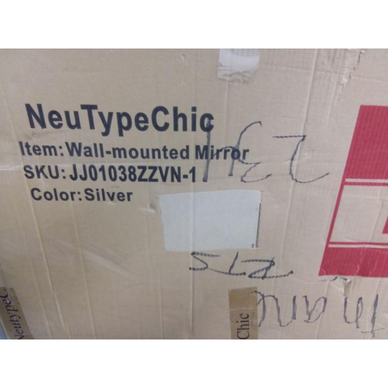 Neutypechic Wall Mounted Mirror- Sliver approx: 50x24x3.5