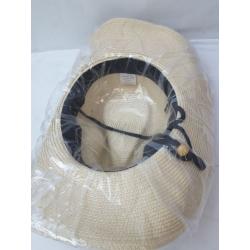 Lanzom Women & Men Medium Beige Straw Hat