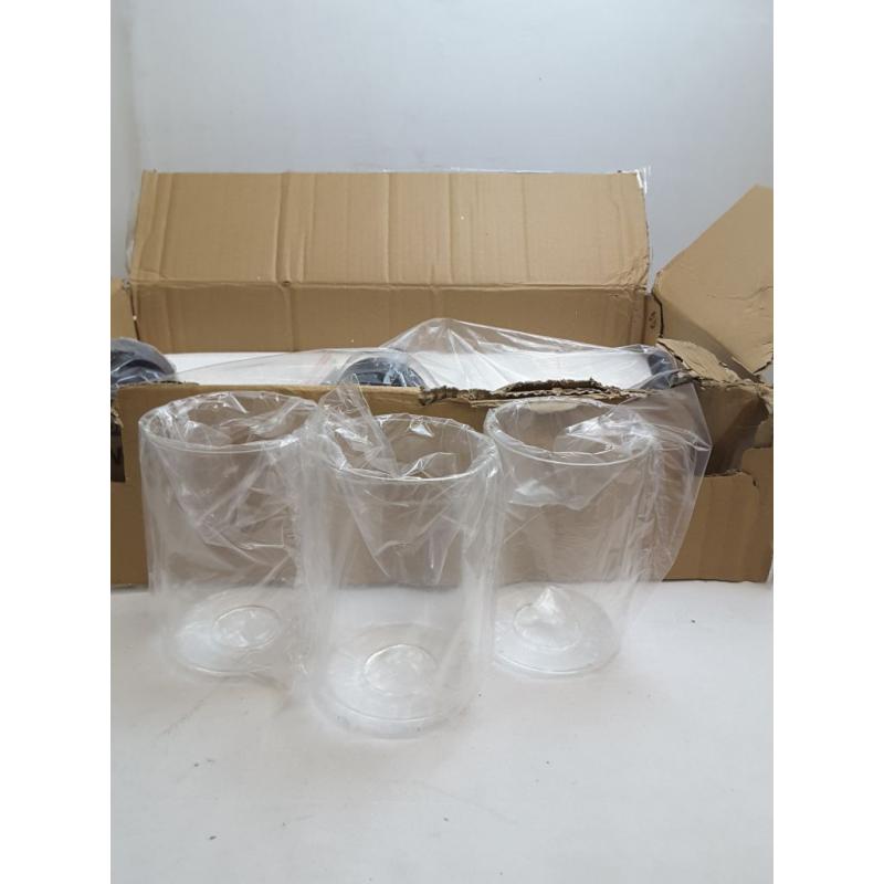 DLLT Wall Light Fixture, Vintage Bathroom Vanity Light with 3 Clear Glass Shade