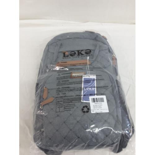 Lekebaby Diaper Bag Backpack Lekebobore Gray Color, Quilted