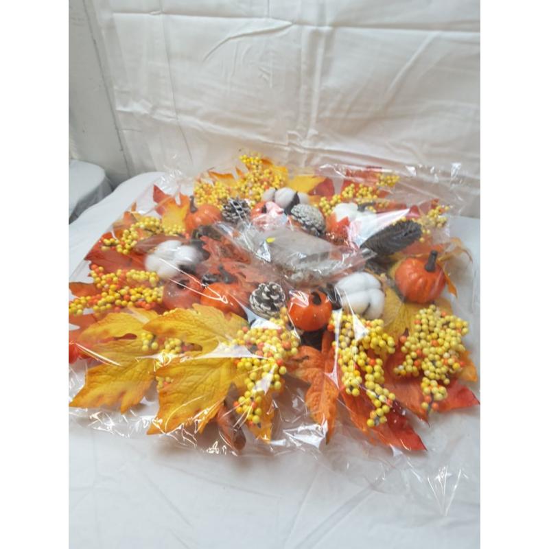 18 inch Fall Wreath  with Lights