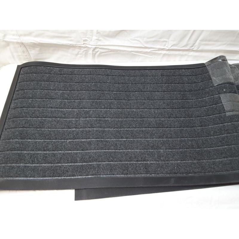 2pk Black/Gray Non Slip Floor Mats (30x17)