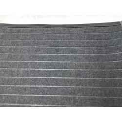 2pk Black/Gray Non Slip Floor Mats (30x17)