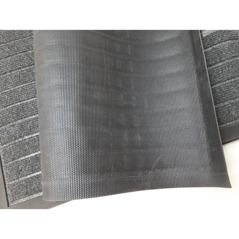 2pk Black/Gray Non Slip Floor Mats (30x17)