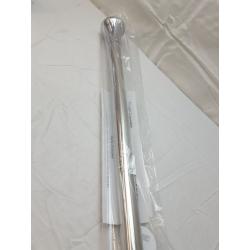 Panorod Tension Shower Curtain Heavy Duty (46x75 inch) Silver