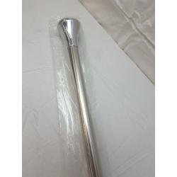 Panorod Tension Shower Curtain Heavy Duty (46x75 inch) Silver