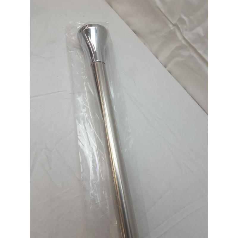 Panorod Tension Shower Curtain Heavy Duty (46x75 inch) Silver