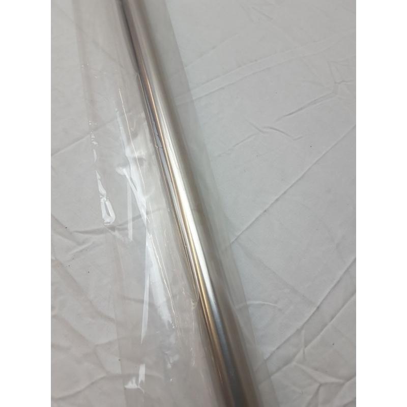 Panorod Tension Shower Curtain Heavy Duty (46x75 inch) Silver