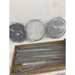 Glitzhome Rustic Round Steel Bar Stool With Elm Wood Top, Set of 2