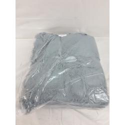 Crestedibis Plush Shaggy Duvet, King/ Light Gray