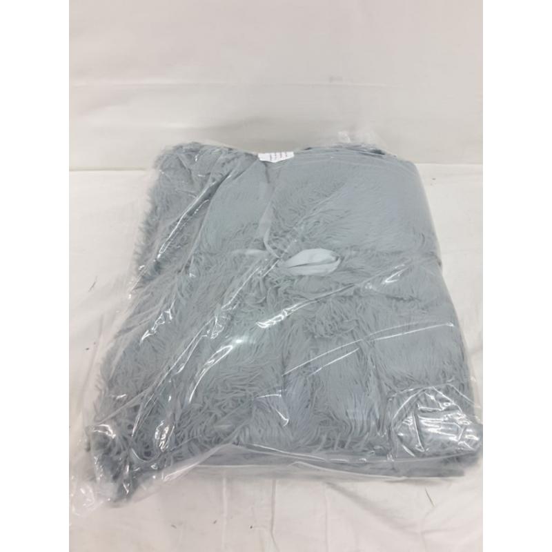 Crestedibis Plush Shaggy Duvet, King/ Light Gray