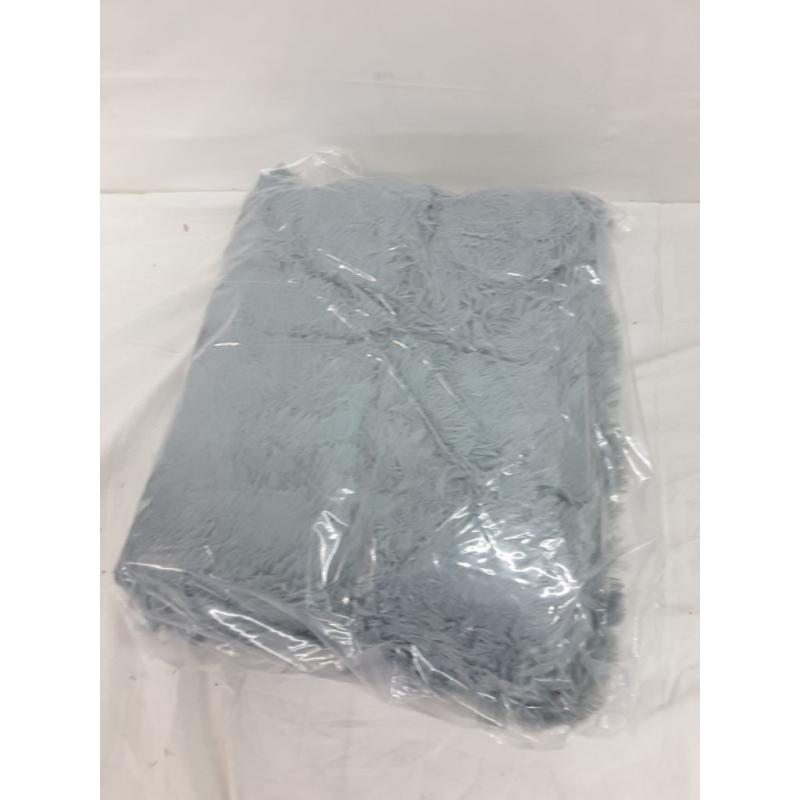 Crestedibis Plush Shaggy Duvet, King/ Light Gray