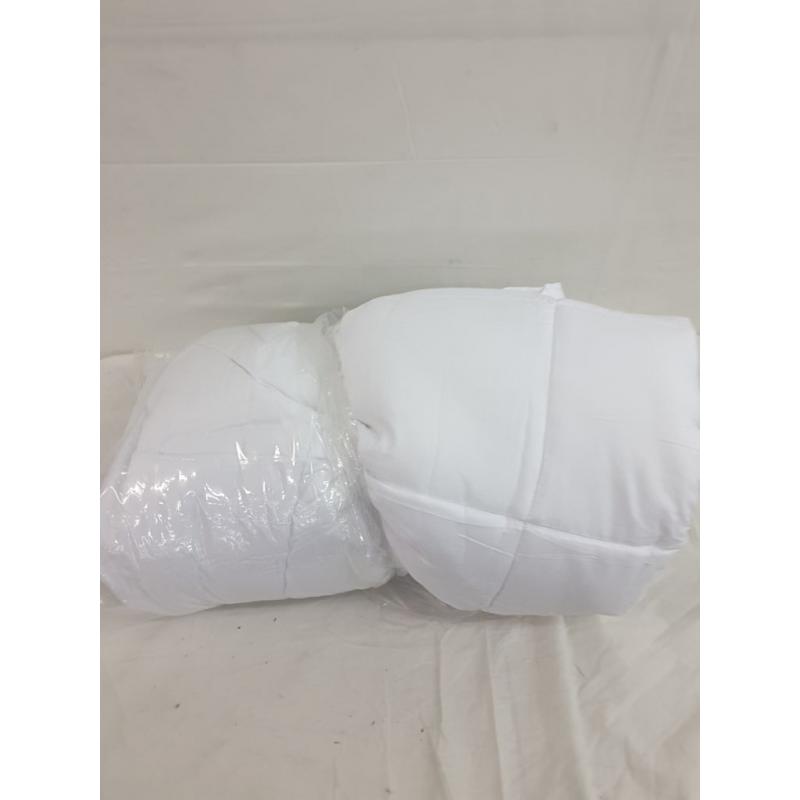 DOWNCOOL White Faux Down Comforter, 96 x 104 Inches, 00% Polyester, color: White