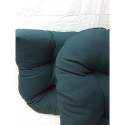 Set of 2 Universal Tufted Dark Green Indoor/Outdoor Cushions