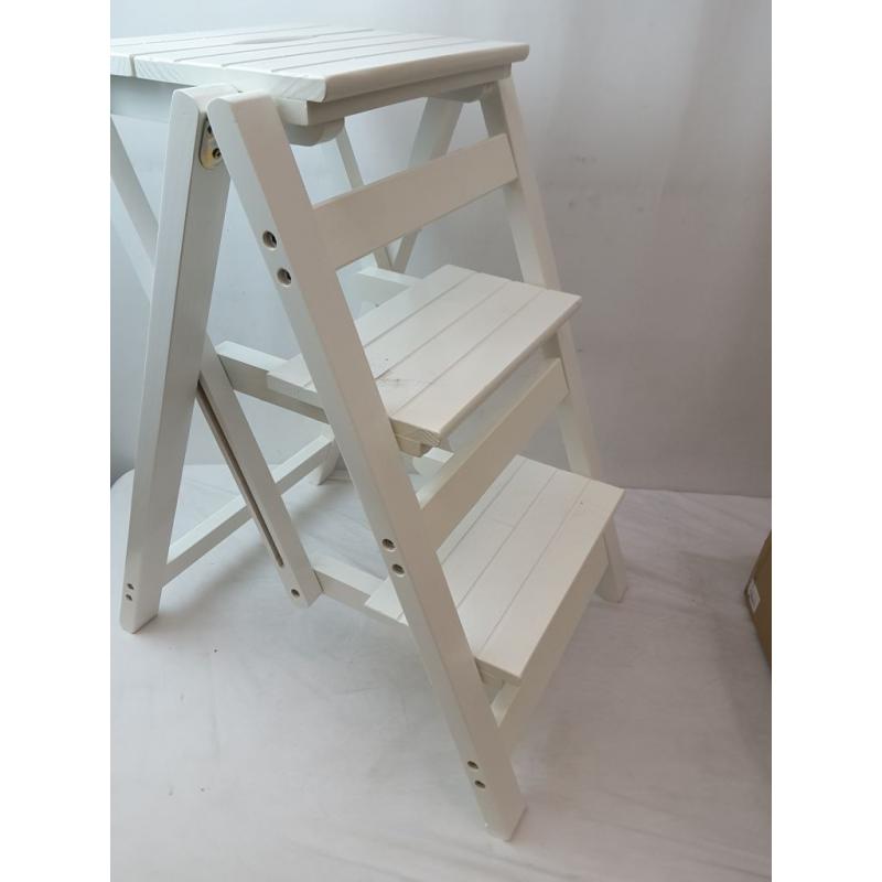 Kingbo Step Stool White Wood