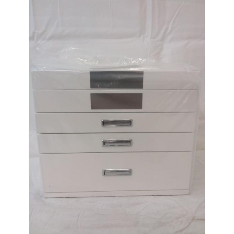 Pavia Extra Large Wooden Jewelry Box With Mirror