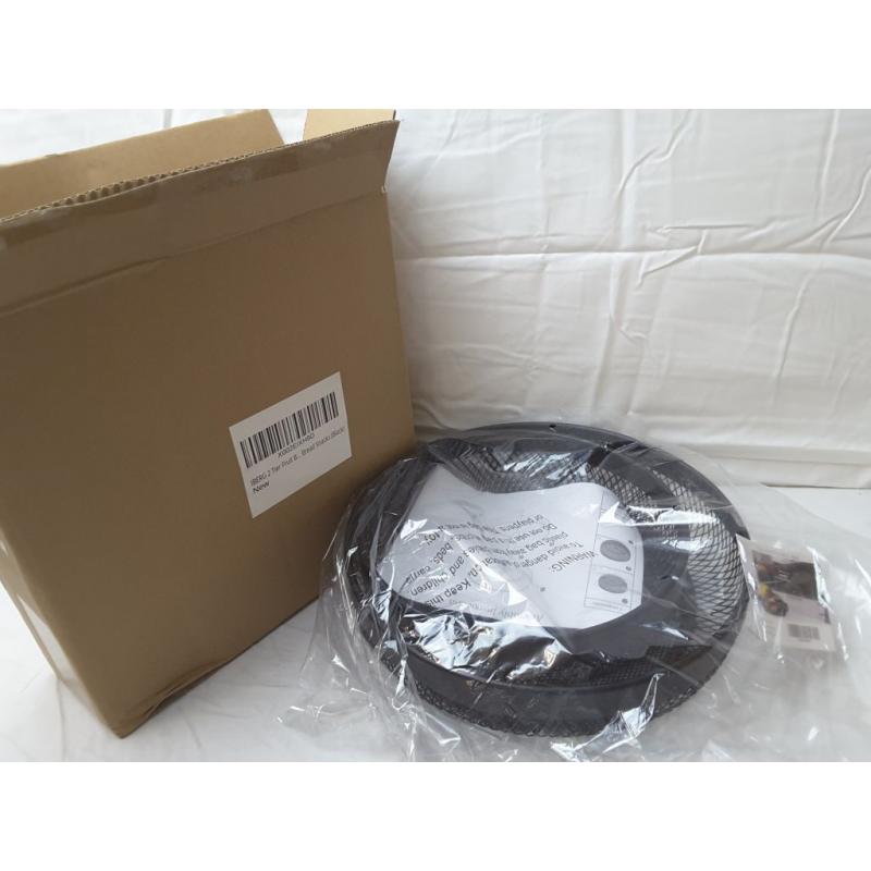 Iberg 2 Tier Fruit Basket Black