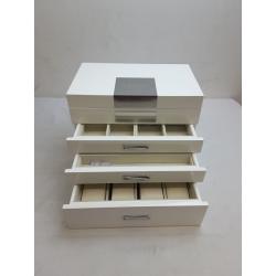 Pavia Extra Large Wooden Jewelry Box With Mirror