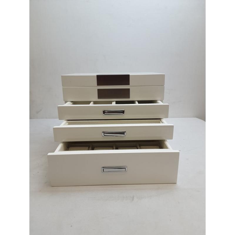 Pavia Extra Large Wooden Jewelry Box With Mirror