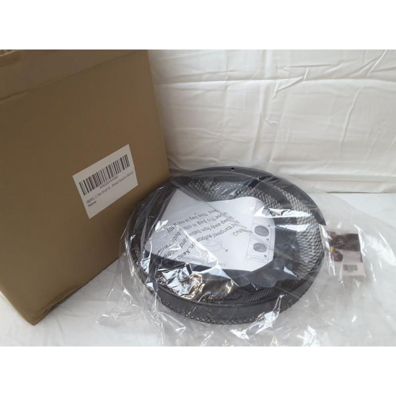 Iberg 2 Tier Fruit Basket Black