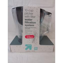 Water Filtration Pitcher Black 10 Cup Capacity - up & up™