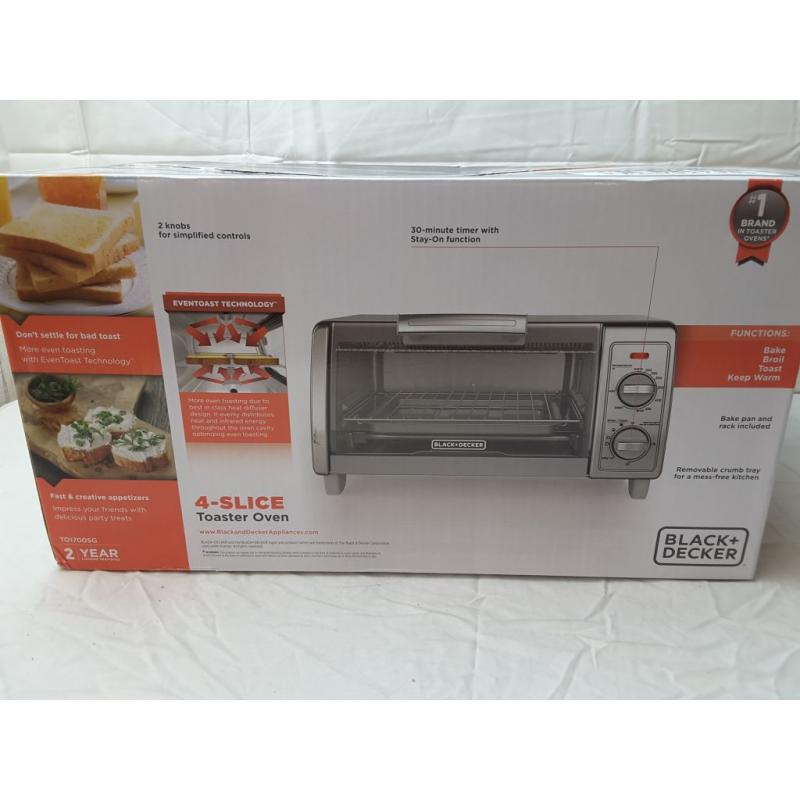 BLACK+DECKER 4 Slice Toaster Oven - Silver - TO1700SG