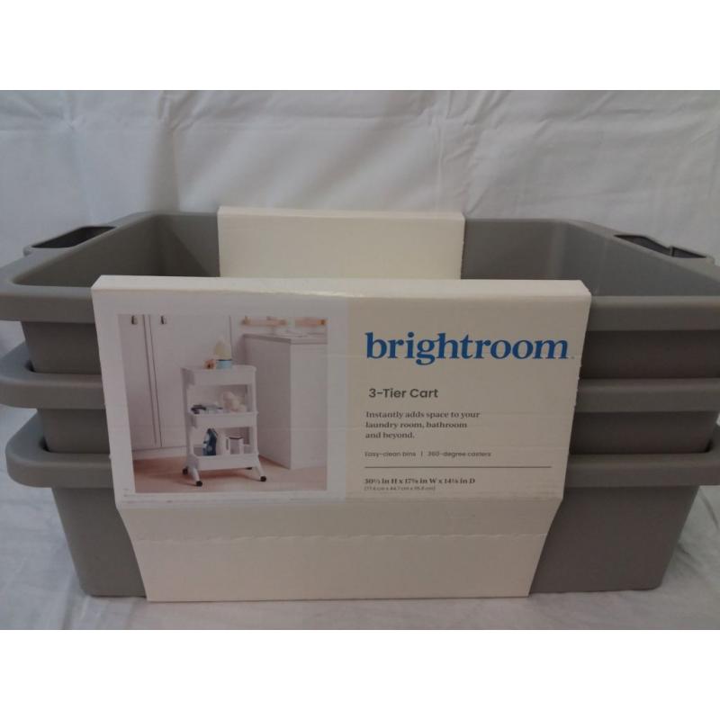 Brightroom 3 Tier Utility Cart Gray