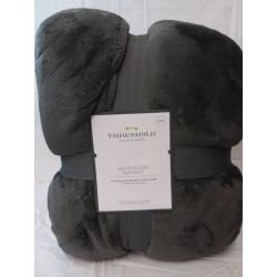 Threshold King Microplush Bed Blanket Hot Coffee